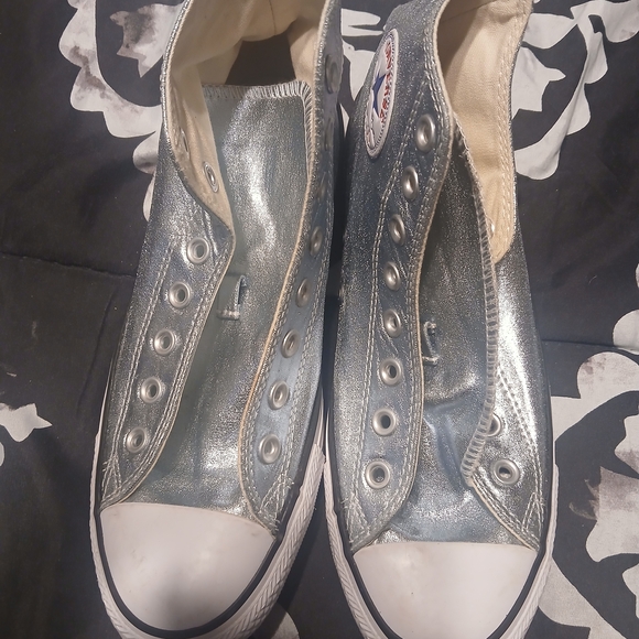 Converse Metallic Light Blue High-Top Sneaker - Women - Picture 7 of 13